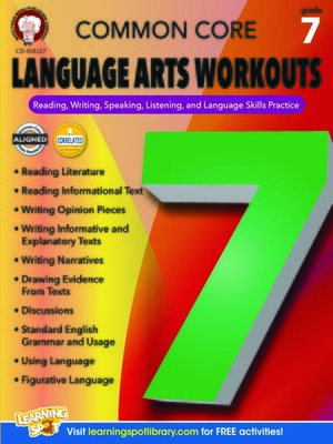 cover image of Common Core Language Arts Workouts, Grade 7